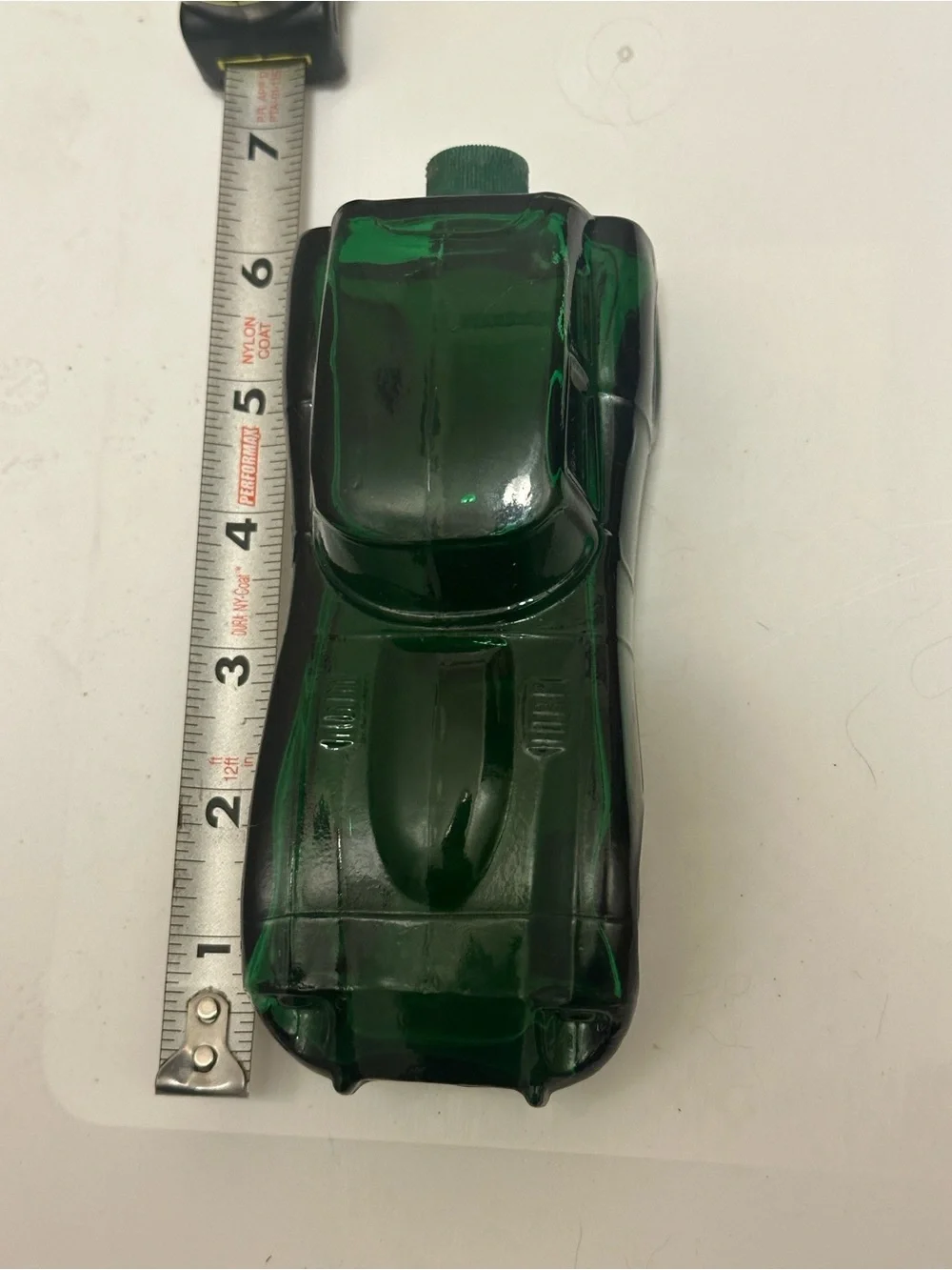 Vintage Emerald Green Avon Jaguar Roadster Decanter Bottle With “Wild Country”